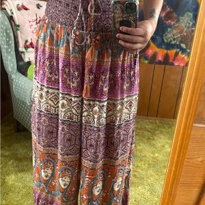 Bohemian Patchwork Maxi Skirt - Multicolor